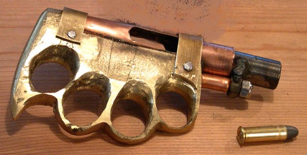 Homemade Knuckleduster Zip Gun, 38spl. pic 2